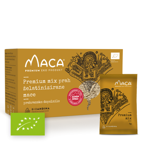 Bio <mark>Maca</mark>: Premium mix prah želatinizirane <mark>mace</mark>