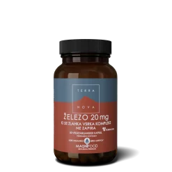 Železo 20 mg, ki se zlahka vsrka, kompleks - 50 kapsul