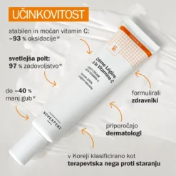 Novexpert lahka krema z vitaminom C za svetlejšo kožo in nego proti znakom staranja
